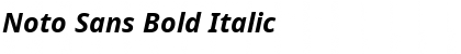 Noto Sans Bold Italic Font