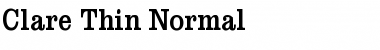 Clare Thin Normal Font