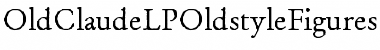 OldClaudeLPOldstyleFigures Font