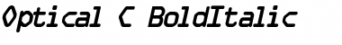 Optical C BoldItalic Font