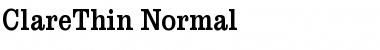 ClareThin Normal Font