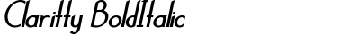 Claritty_BoldItalic Normal Font