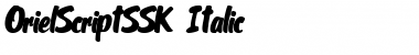 OrielScriptSSK Italic Font