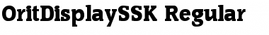 Download OritDisplaySSK Font