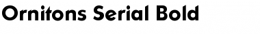Ornitons-Serial Font