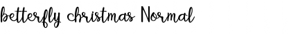betterfly christmas Normal Font