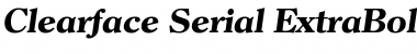 Clearface-Serial-ExtraBold RegularItalic Font
