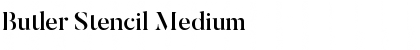 Download Butler Stencil Font