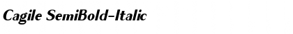 Cagile SemiBold-Italic Font