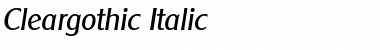 Cleargothic Italic