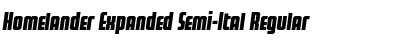 Download Homelander Expanded Semi-Ital Font