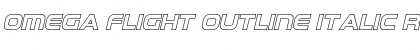 Omega Flight Outline Italic Regular Font
