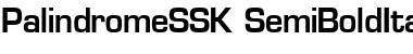 PalindromeSSK SemiBoldItalic Font
