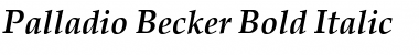 Palladio Becker Bold Italic Font