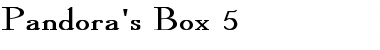 Pandora's Box 5 Font
