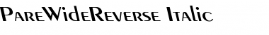 PareWideReverse Font