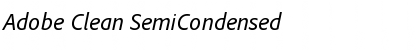 Adobe Clean SemiCondensed Font