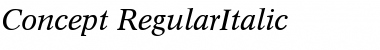 Concept RegularItalic Font