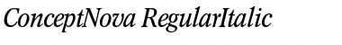 ConceptNova RegularItalic Font