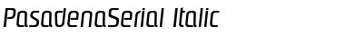 PasadenaSerial Italic