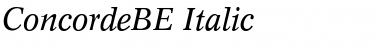 ConcordeBE RomanItalic Font