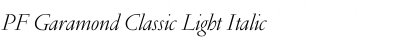 Download PF Garamond Classic Light Font