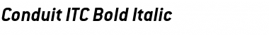 Conduit ITC Bold Italic Font