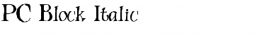 Download PC Block Italic Font