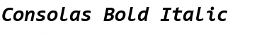 Consolas Bold Italic Font