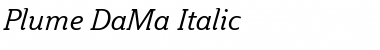 Plume DaMa Italic Font