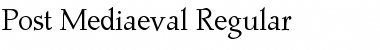 Post Mediaeval Regular Font