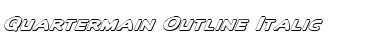 Download Quartermain Outline Italic Font