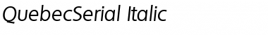 QuebecSerial Italic Font