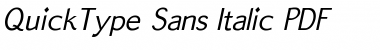 QuickType Sans Italic Font