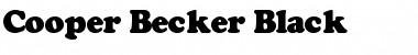 Cooper Becker Black Regular Font