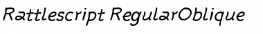 Rattlescript-RegularOblique Regular Font