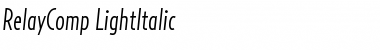 RelayComp-LightItalic Regular Font