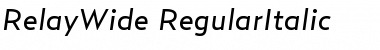 Download RelayWide-RegularItalic Font
