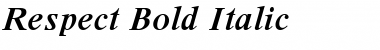 Respect Bold Italic Font