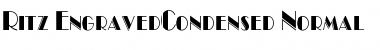 Ritz EngravedCondensed Font