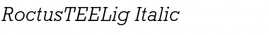 RoctusTEELig Italic Font