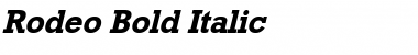 Rodeo Bold Italic Font