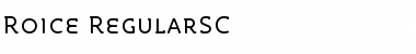 Roice-RegularSC Regular Font