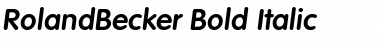 RolandBecker Bold Italic Font