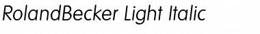 RolandBecker-Light Italic