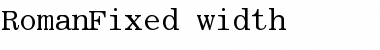 Roman Fixed-width Regular Font
