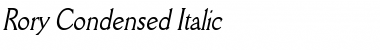 Rory Condensed Italic Font