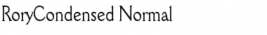RoryCondensed Normal Font