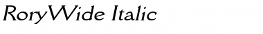 RoryWide Italic Font