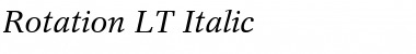 Rotation LT Roman Italic